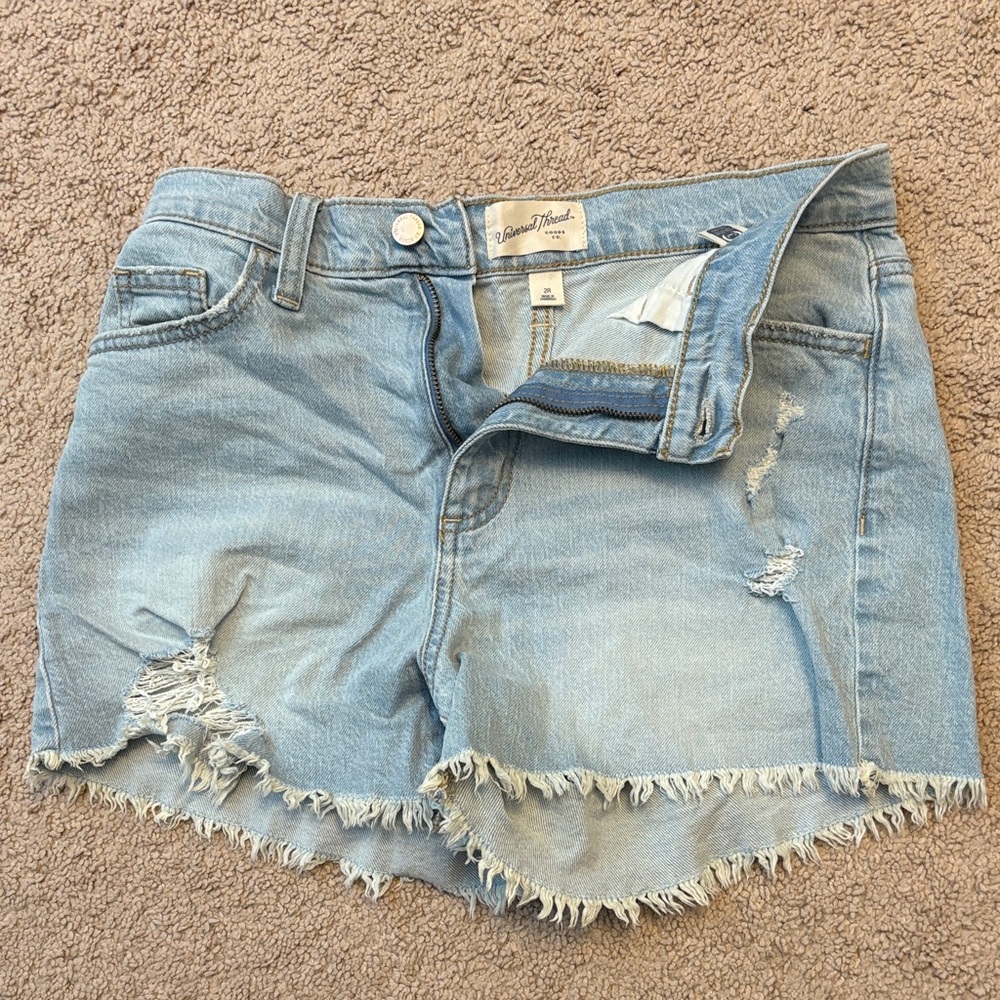 Universal Thread Distressed Light Blue Denim Women’s Shorts